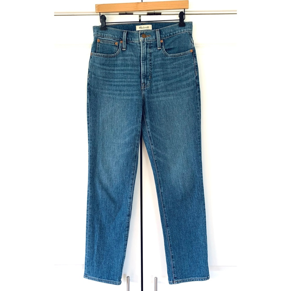 Madewell The Perfect Vintage Jean Mid Wash Crop High Rise Straight Leg Size 27